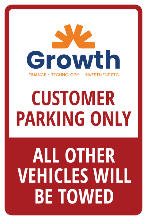 Branded Customer Parking Sign Template