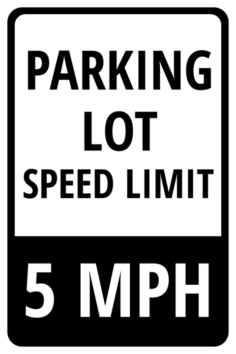 Black and White Parking Lot Sign Template