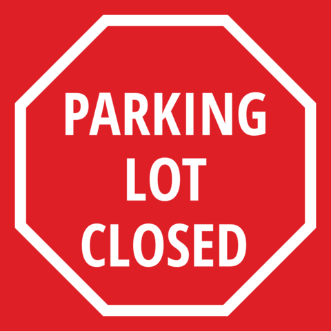 Red and White Octagon Parking Sign Template