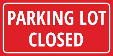 Red and White Parking Lot Sign Template