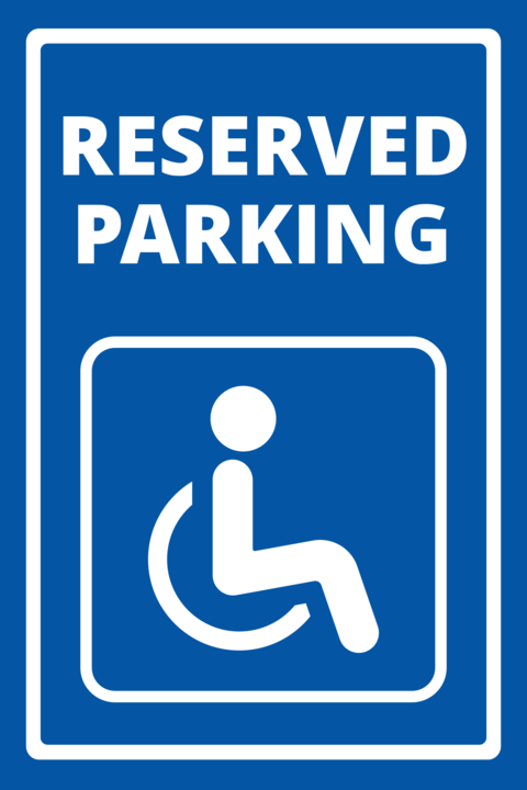 Blue Special Purpose Parking Sign Template