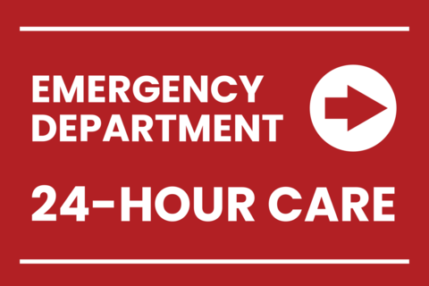 Emergency Department Directional Sign Template