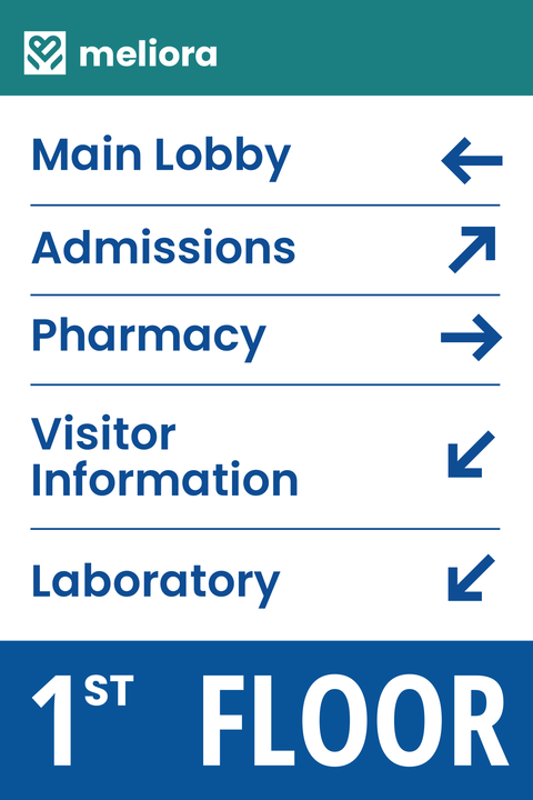 Directional Hospital Floor Plan Sign Tempate