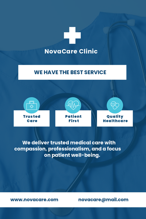 NovaCare Clinic Healthcare Sign Template