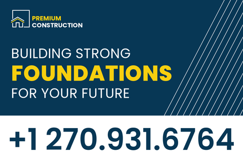 Premium Construction Foundations Sign Template