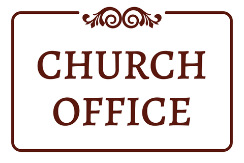Church Office Door Sign Template