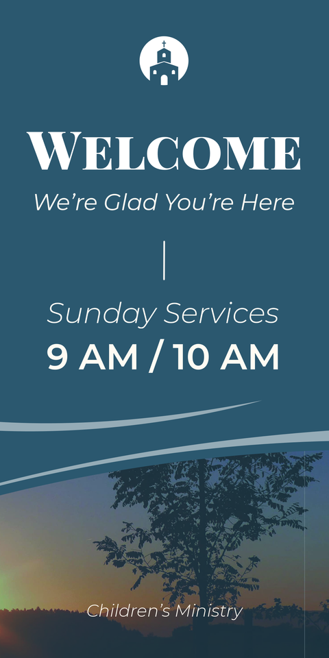 Church Sunday Service Welcome Sign Template