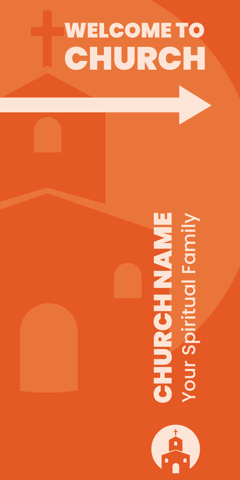 Your Spiritual Family Church Welcome Directional Template