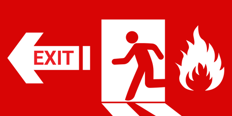 Directional Fire Exit Sign Template