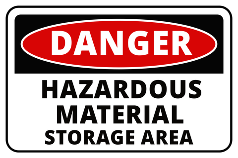 Danger Hazardous Material Safety Sign Template