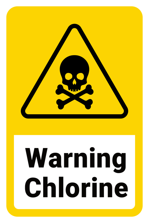 Warning Chlorine Safety Sign Template