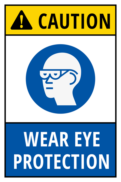 Wear Eye Protection Safety Sign Template