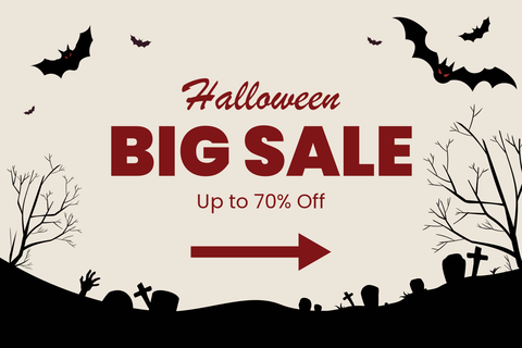 Halloween Big Sale Retail Sign Template