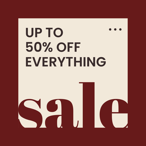 Up to Fifty Percent Retail Sale Sign Template