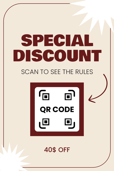 QR Code Special Discount Sign Template