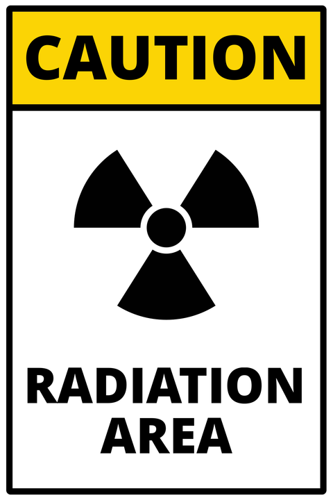 Caution, Radiation Area Sign Template