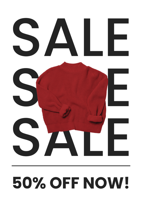 Retail Sale Announcement Sign Template