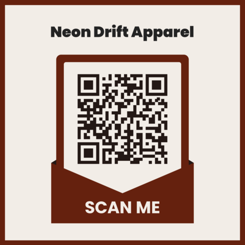 Neon Drift Apparel QR Code Template