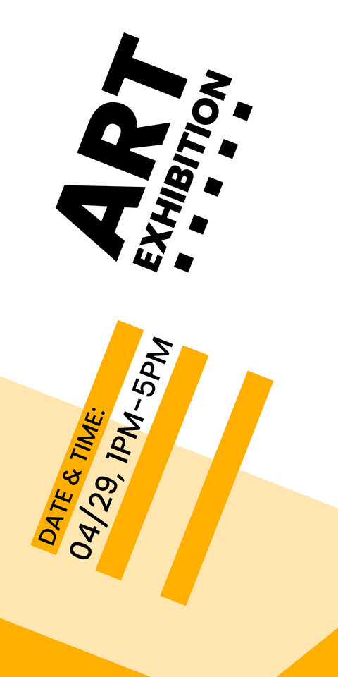 Art Exhibition Date and Time Sign Template