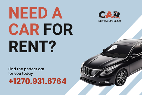 Car Rental Promotional Sign Template