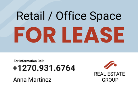 Commercial Space For Lease Sign Template