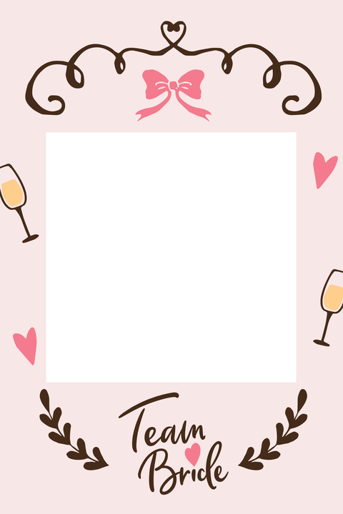 Bridal Shower Photo Frame Template