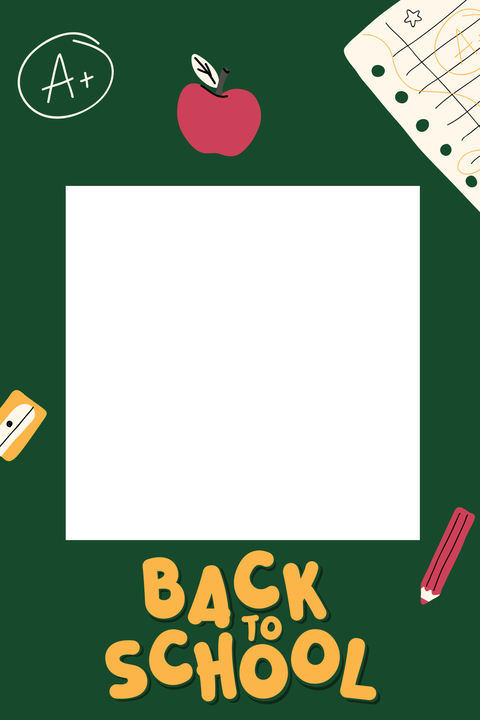Back to School Chalkboard Photo Frame Template