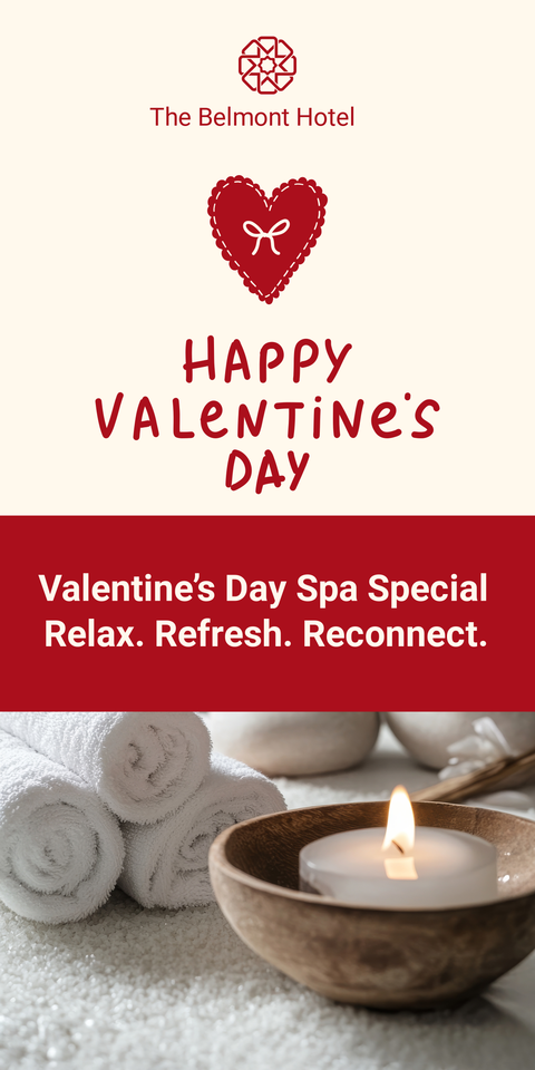 Valentine's Day Spa Special Sign Template
