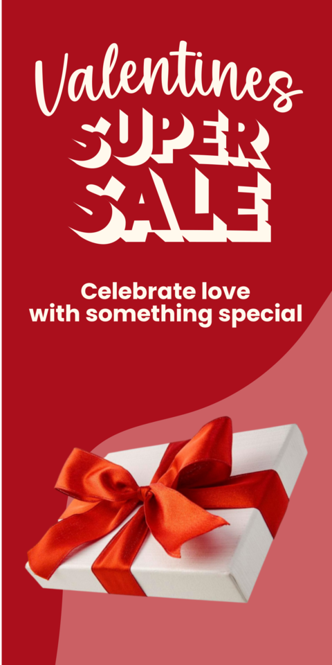 Valentine's Day Super Sale Sign Template