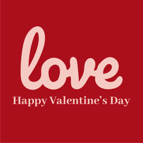 Valentine's Day Love Greeting Sign Template