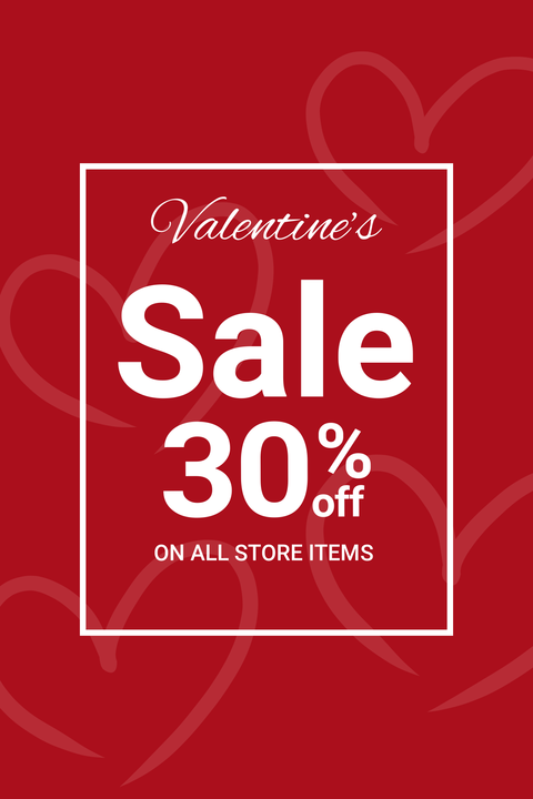 Valentine's Day Sale Poster Sign Template