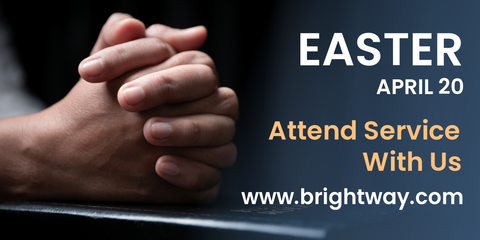 Prayer Hands Easter Service Sign Template