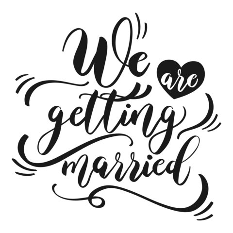 Script Wedding Announcement Sign Template