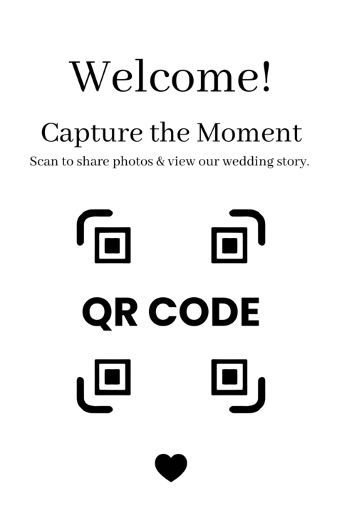 Wedding QR Code Sign Template