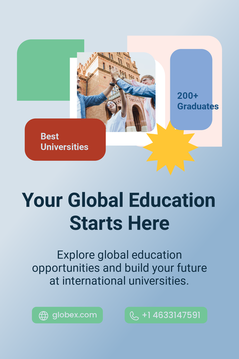 Global Education Opportunities Informational Sign Template