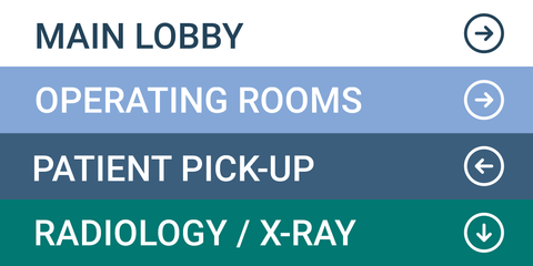 Hospital Wayfinding Directional Sign Template