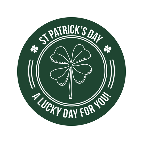 Saint Patrick's Day Four Leaf Clover Sign Template