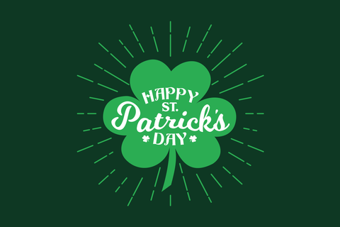 Happy Saint Patrick's Day Clover Sign Template