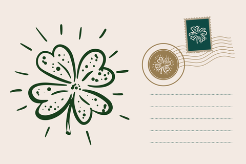 Back Side of Saint Patrick's Day Postcard Template