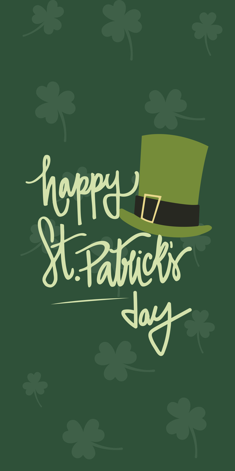 Happy Saint Patrick's Day Hat Sign Template