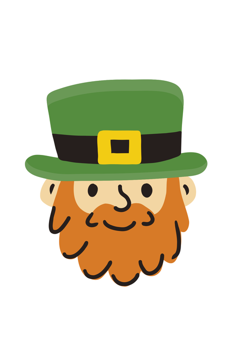 Leprechaun Head Saint Patrick's Day Sign Template