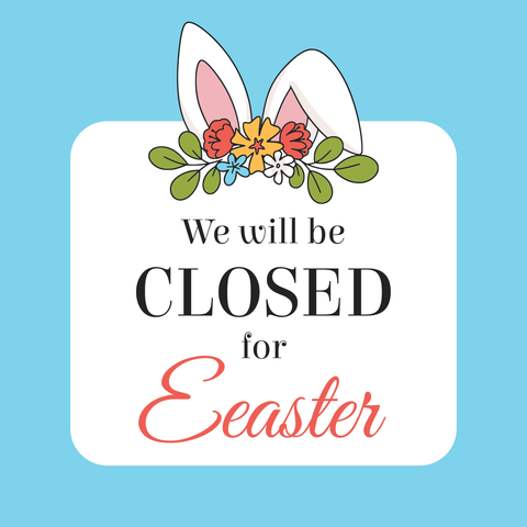 Closed for Easter Bunny Ears Sign Template