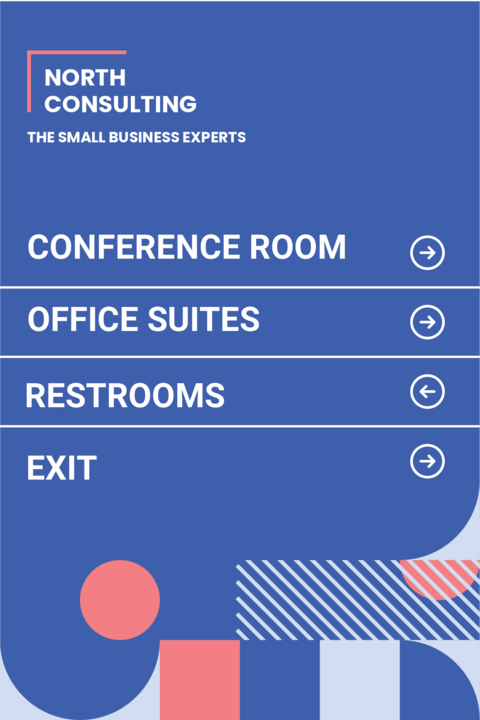 Corporate Office Wayfinding Sign Template