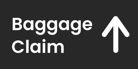 Baggage Claim Wayfinding Sign Template