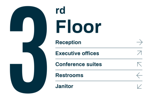 Corporate Floor Directory Wayfinding Sign Template