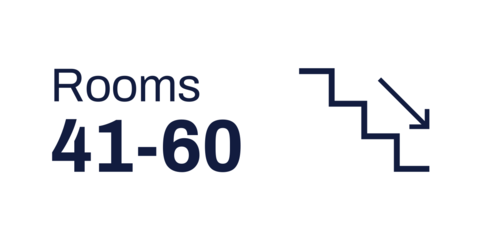 Hotel Room Range Staircase Directional Sign