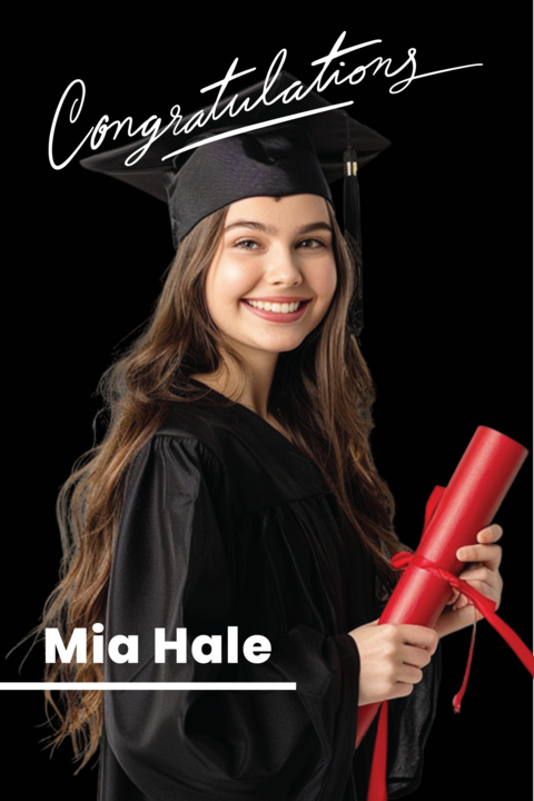 Congratulations Graduate Portrait Sign Template