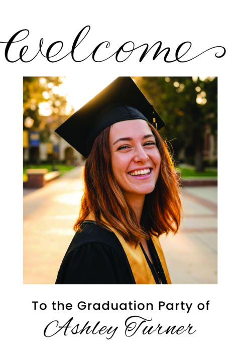 Elegant Photo Graduation Party Welcome Sign Template