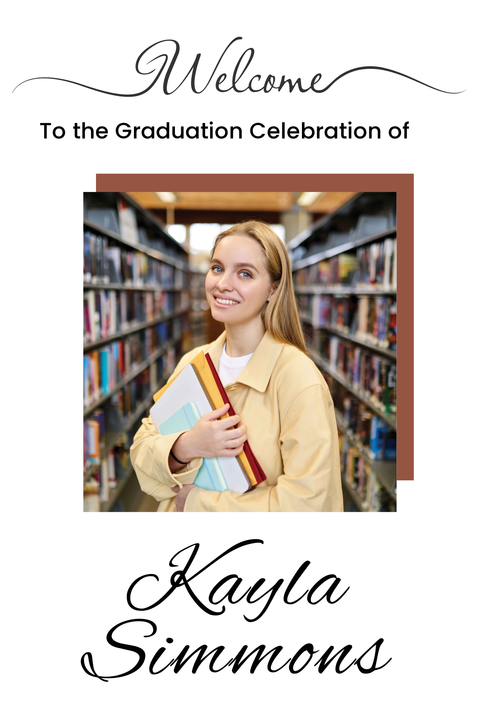 Elegant Graduation Celebration Welcome Sign Template