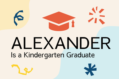 Kindergarten Graduate Celebration Sign Template